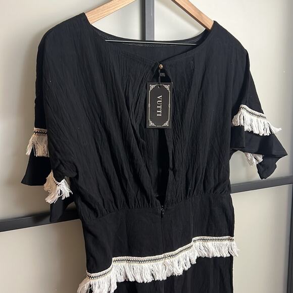 NWT VUTTI Fringe Hem Dress Size Large - Picture 4 of 7
